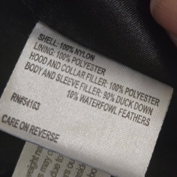 Calvin Klein Packable Down Puffer Coat Hood Pockets Taupe Size S - Picture 9 of 11